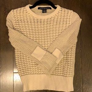 Straight Fit Sweater Ivory & Gold XS